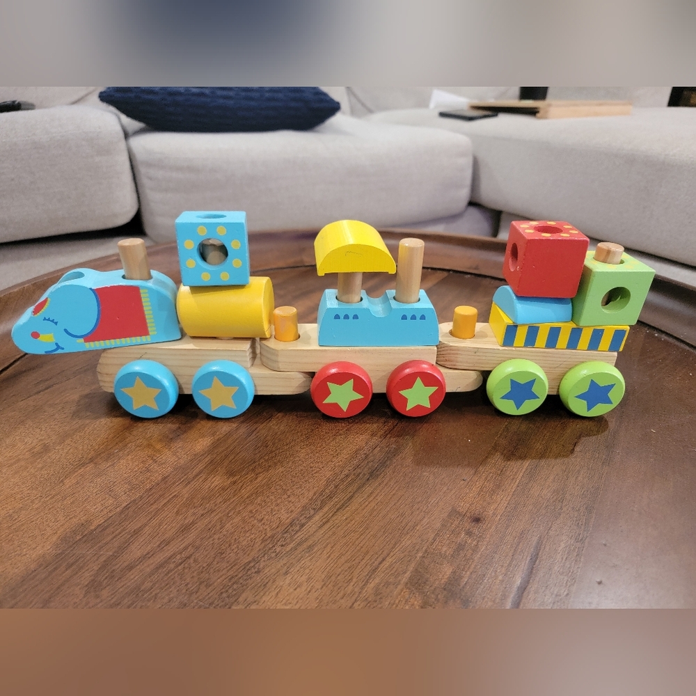 Circo Wooden Stacking Circus Train.  Rolls.